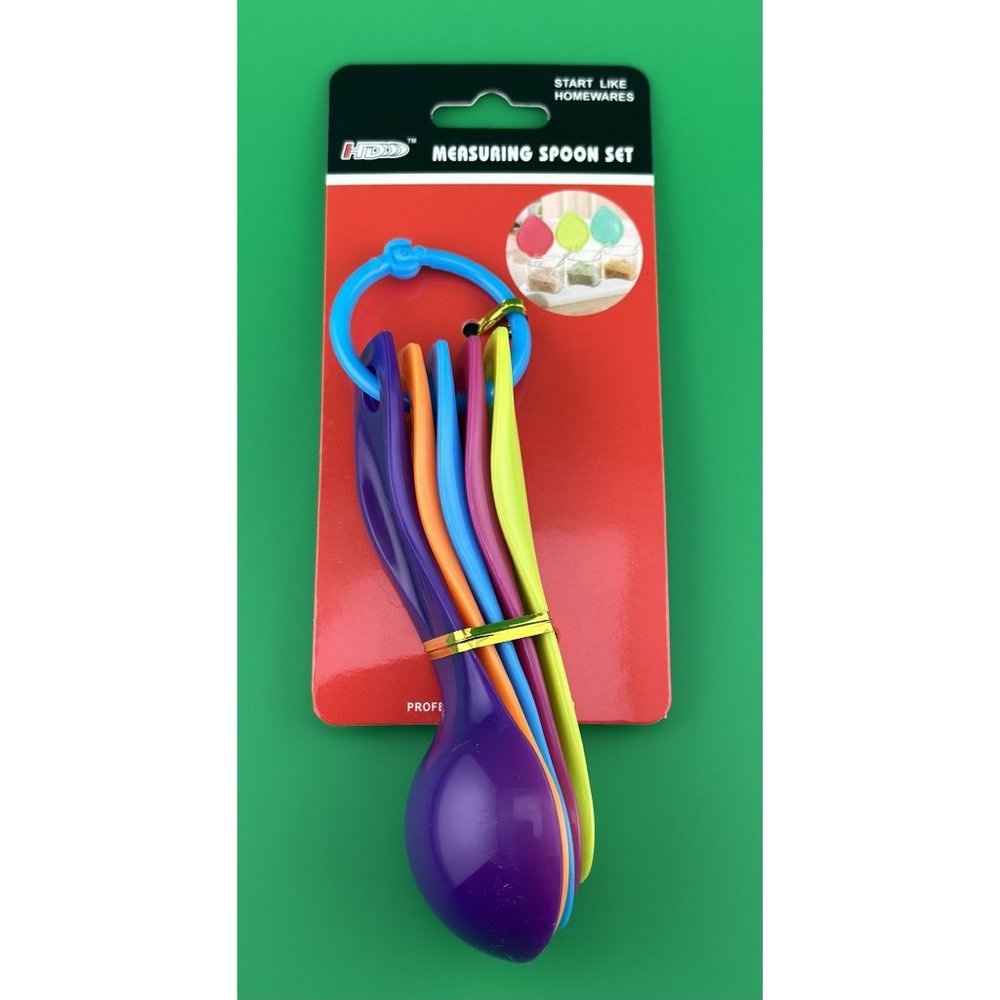 5Pcs Measuring Spoons Plastic Teaspoon Spoon Cups Gram Scoop Kitchen